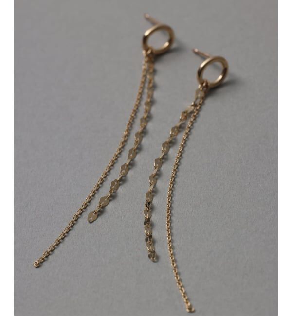Lilas by Spick&Span「《WEB限定》リング*チェーンピアス K10（両耳）」|ピアス|