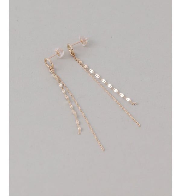 Lilas by Spick&Span「《WEB限定》リング*チェーンピアス K10（両耳）」|ピアス|