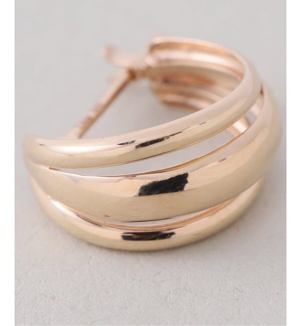 Lilas by Spick&Span「3ラインフープピアス K10（両耳）」|ピアス|