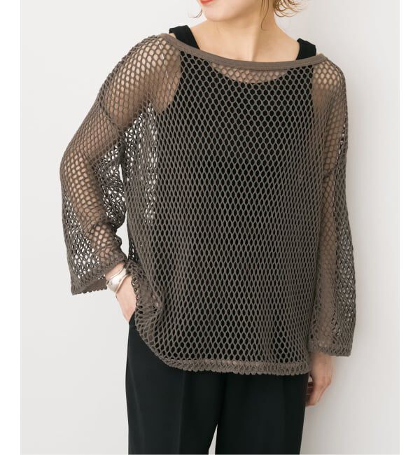 Spick and Span「ACASAM / アカサム メッシュプルオーバー」|Tシャツ・カットソー|カーキ