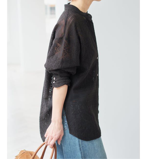 Spick and Span「スタンドカラーレースシャツ」|シャツ・ブラウス|