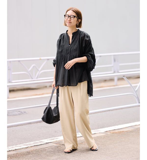 FRAMeWORK「≪一部店舗+WEB限定 / 追加予約≫コットンシフォンタックブラウス」|シャツ・ブラウス|
