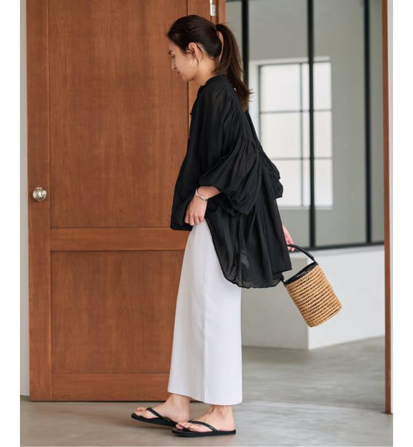 FRAMeWORK「≪一部店舗+WEB限定 / 追加予約≫コットンシフォンタックブラウス」|シャツ・ブラウス|