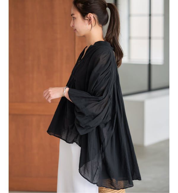 FRAMeWORK「≪一部店舗+WEB限定 / 追加予約≫コットンシフォンタックブラウス」|シャツ・ブラウス|