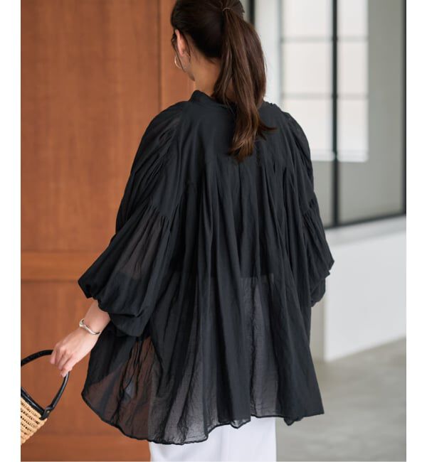 FRAMeWORK「≪一部店舗+WEB限定 / 追加予約≫コットンシフォンタックブラウス」|シャツ・ブラウス|