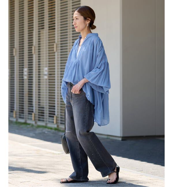 FRAMeWORK「≪一部店舗+WEB限定 / 追加予約≫コットンシフォンタックブラウス」|シャツ・ブラウス|