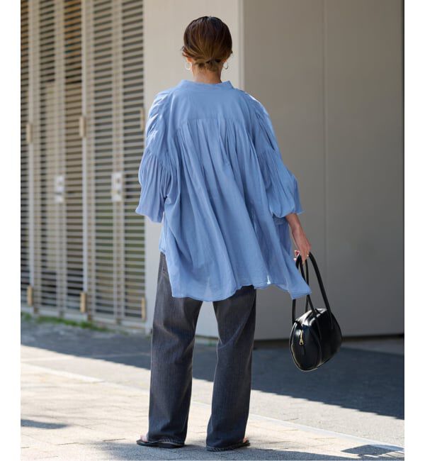 FRAMeWORK「≪一部店舗+WEB限定 / 追加予約≫コットンシフォンタックブラウス」|シャツ・ブラウス|