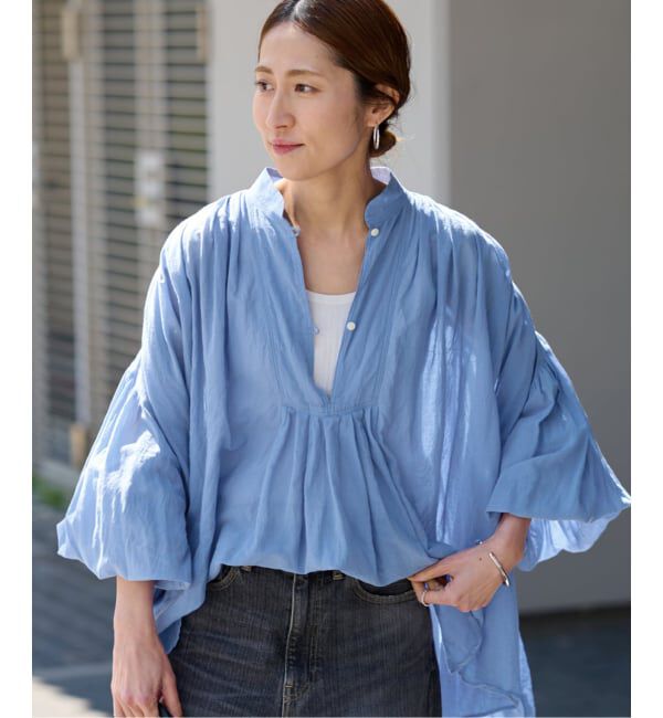 FRAMeWORK「≪一部店舗+WEB限定 / 追加予約≫コットンシフォンタックブラウス」|シャツ・ブラウス|