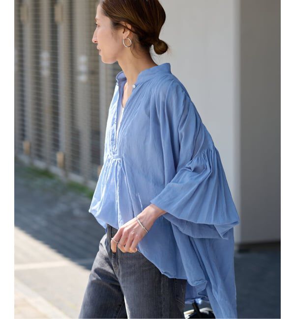 FRAMeWORK「≪一部店舗+WEB限定 / 追加予約≫コットンシフォンタックブラウス」|シャツ・ブラウス|