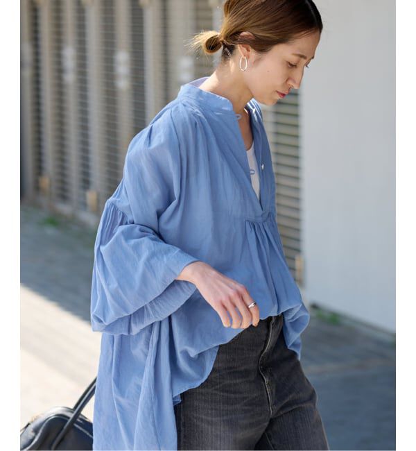FRAMeWORK「≪一部店舗+WEB限定 / 追加予約≫コットンシフォンタックブラウス」|シャツ・ブラウス|