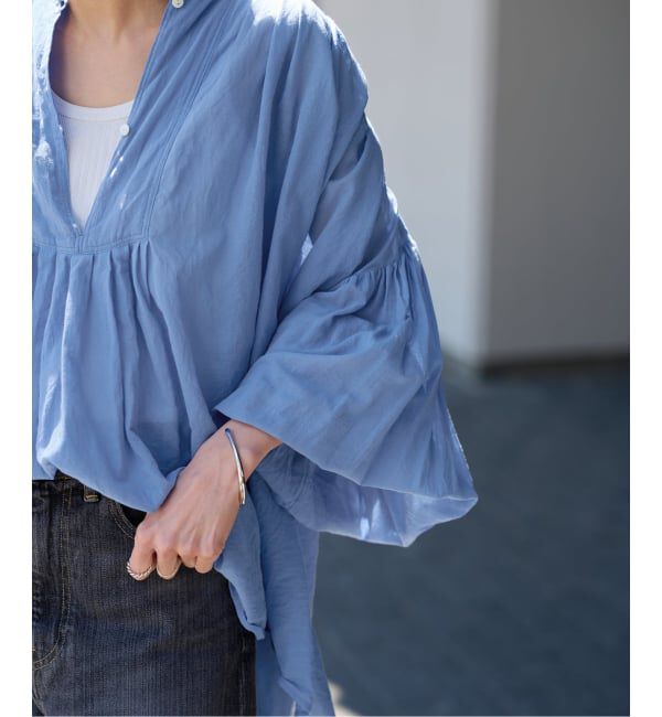 FRAMeWORK「≪一部店舗+WEB限定 / 追加予約≫コットンシフォンタックブラウス」|シャツ・ブラウス|