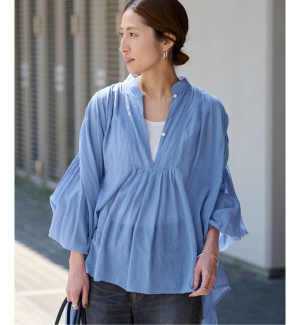 FRAMeWORK「≪一部店舗+WEB限定 / 追加予約≫コットンシフォンタックブラウス」|シャツ・ブラウス|