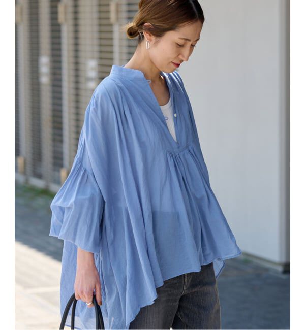 FRAMeWORK「≪一部店舗+WEB限定 / 追加予約≫コットンシフォンタックブラウス」|シャツ・ブラウス|