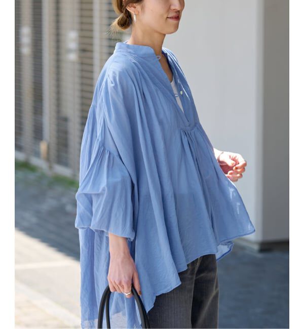 FRAMeWORK「≪一部店舗+WEB限定 / 追加予約≫コットンシフォンタックブラウス」|シャツ・ブラウス|