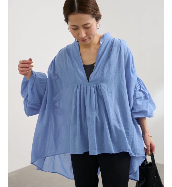 FRAMeWORK「≪一部店舗+WEB限定 / 追加予約≫コットンシフォンタックブラウス」|シャツ・ブラウス|
