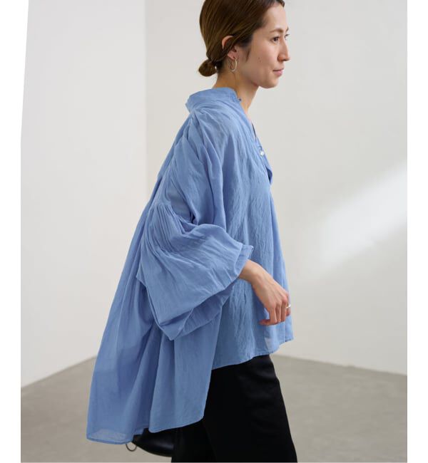 FRAMeWORK「≪一部店舗+WEB限定 / 追加予約≫コットンシフォンタックブラウス」|シャツ・ブラウス|