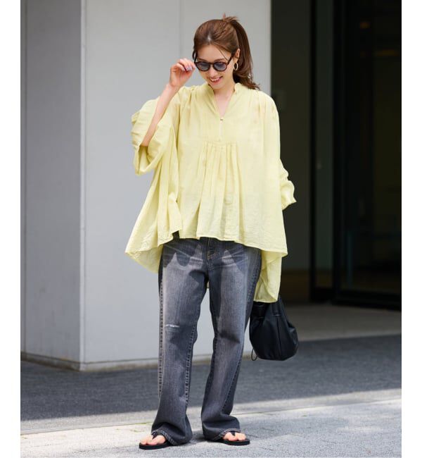 FRAMeWORK「≪一部店舗+WEB限定 / 追加予約≫コットンシフォンタックブラウス」|シャツ・ブラウス|