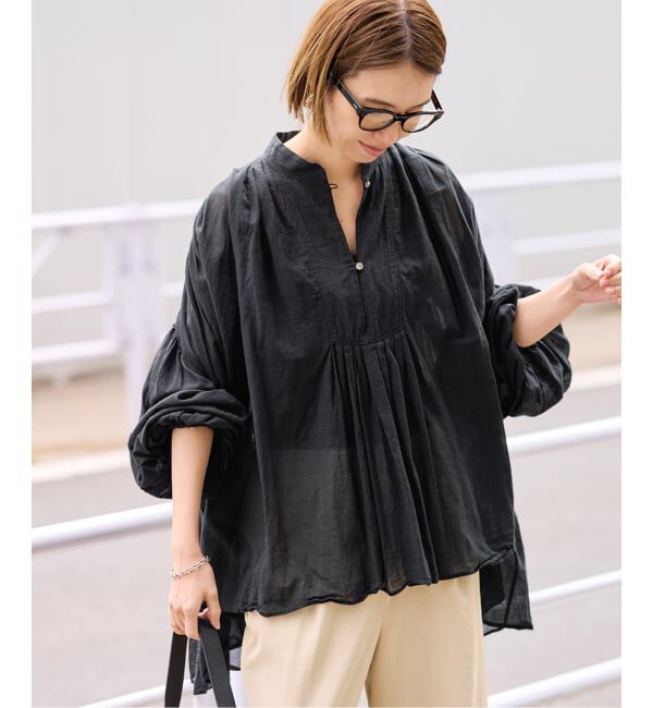 FRAMeWORK「≪一部店舗+WEB限定 / 追加予約≫コットンシフォンタックブラウス」|シャツ・ブラウス|