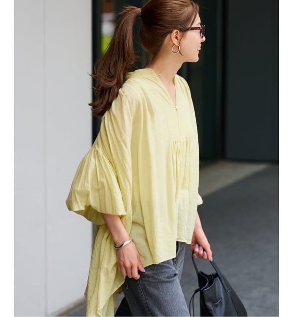 FRAMeWORK「≪一部店舗+WEB限定 / 追加予約≫コットンシフォンタックブラウス」|シャツ・ブラウス|