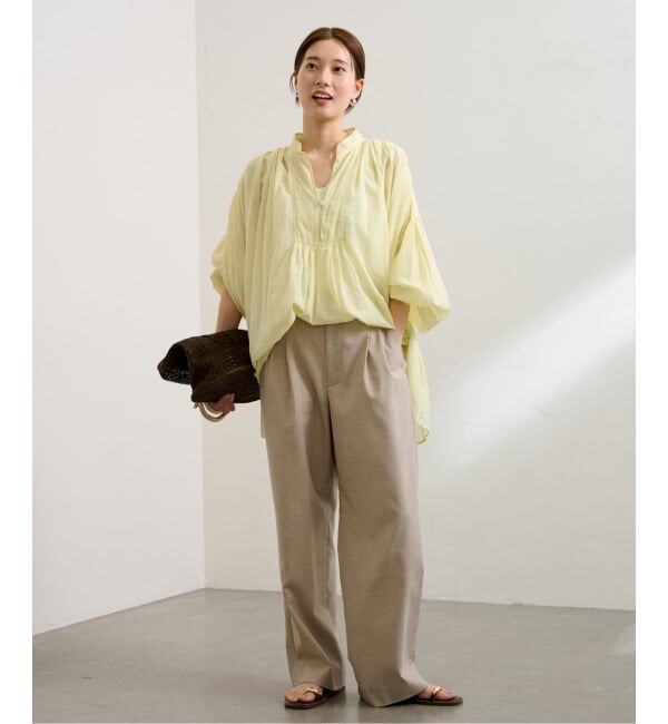 FRAMeWORK「≪一部店舗+WEB限定 / 追加予約≫コットンシフォンタックブラウス」|シャツ・ブラウス|