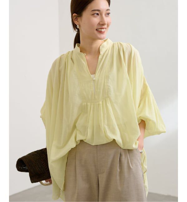 FRAMeWORK「≪一部店舗+WEB限定 / 追加予約≫コットンシフォンタックブラウス」|シャツ・ブラウス|