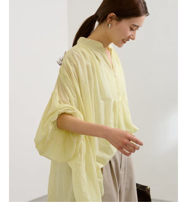 FRAMeWORK「≪一部店舗+WEB限定 / 追加予約≫コットンシフォンタックブラウス」|シャツ・ブラウス|