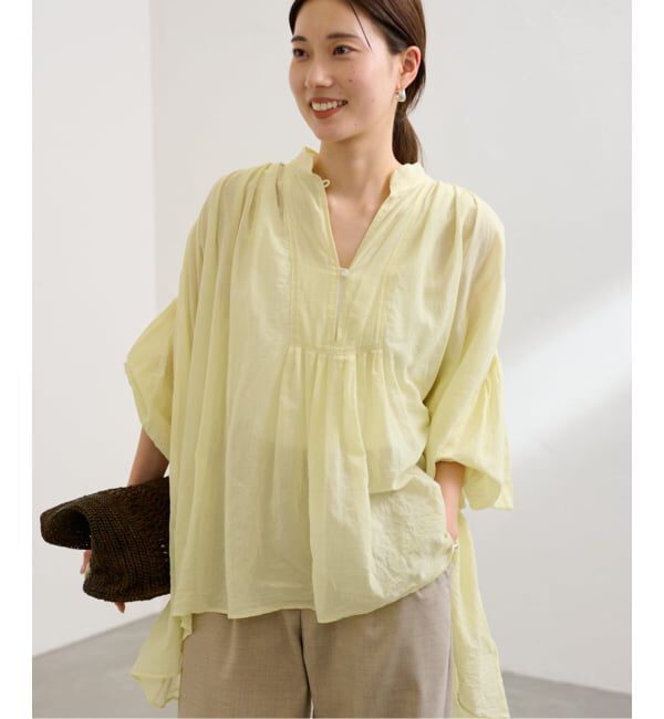 FRAMeWORK「≪一部店舗+WEB限定 / 追加予約≫コットンシフォンタックブラウス」|シャツ・ブラウス|