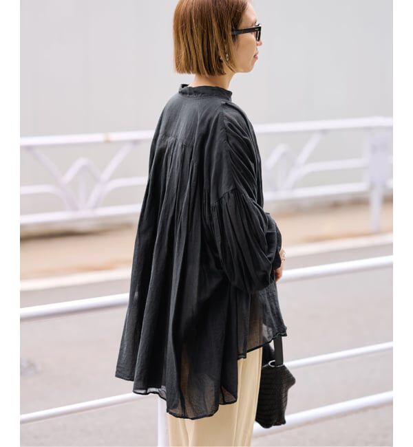 FRAMeWORK「≪一部店舗+WEB限定 / 追加予約≫コットンシフォンタックブラウス」|シャツ・ブラウス|