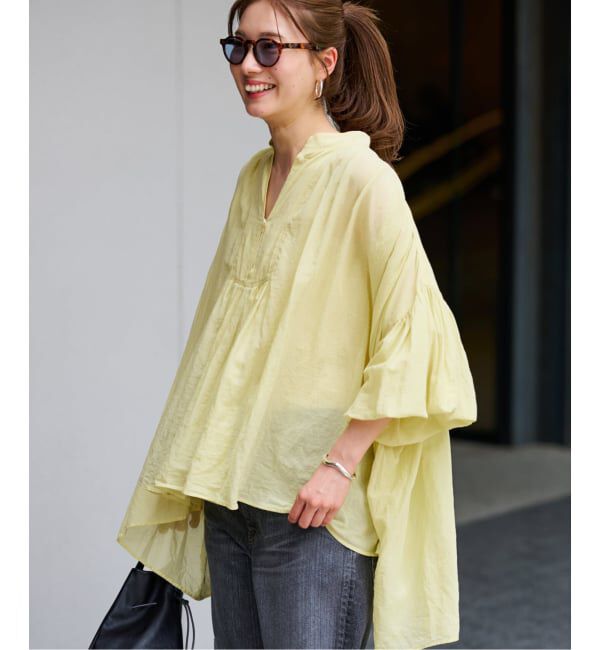 FRAMeWORK「≪一部店舗+WEB限定 / 追加予約≫コットンシフォンタックブラウス」|シャツ・ブラウス|イエロー