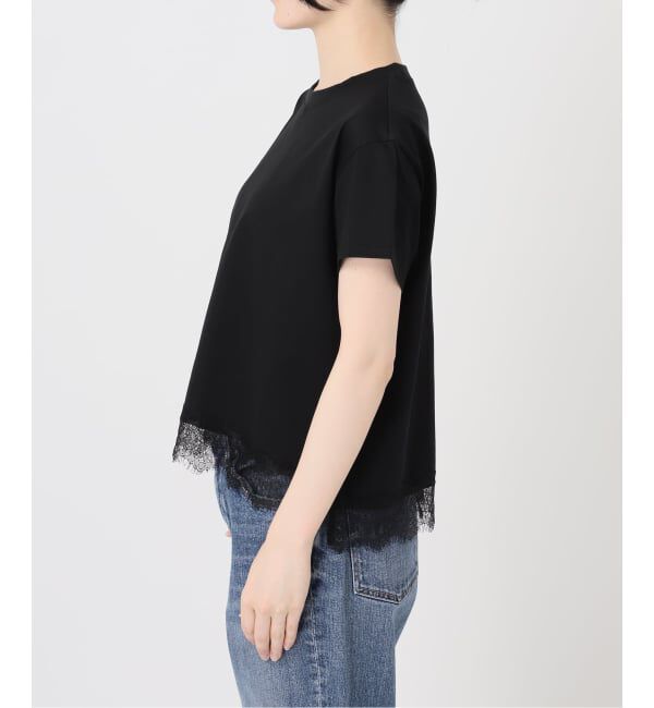Spick and Span「《一部店舗+WEB限定予約》ヘムレース付きTシャツ」|Tシャツ・カットソー|