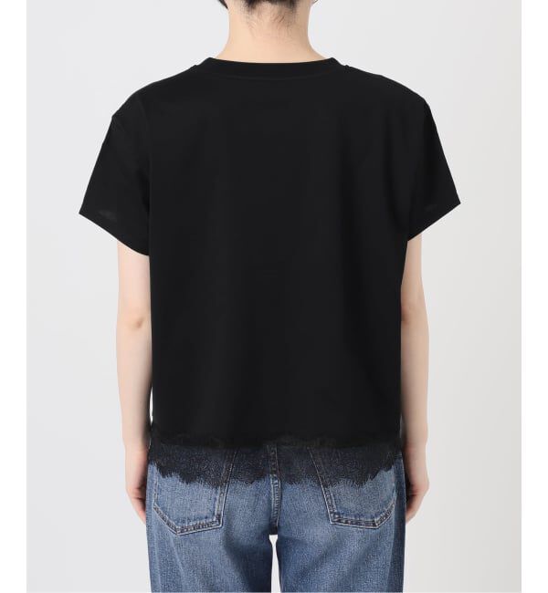 Spick and Span「《一部店舗+WEB限定予約》ヘムレース付きTシャツ」|Tシャツ・カットソー|