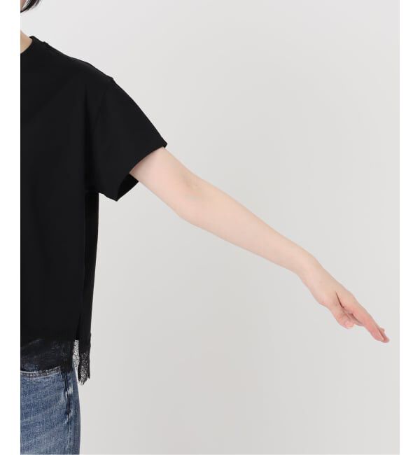 Spick and Span「《一部店舗+WEB限定予約》ヘムレース付きTシャツ」|Tシャツ・カットソー|