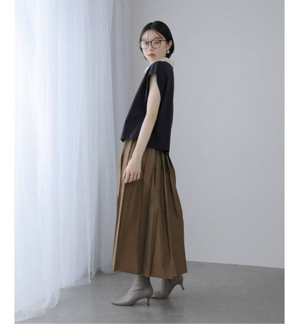  「【洗える】タフタプリーツスカート」|スカート|