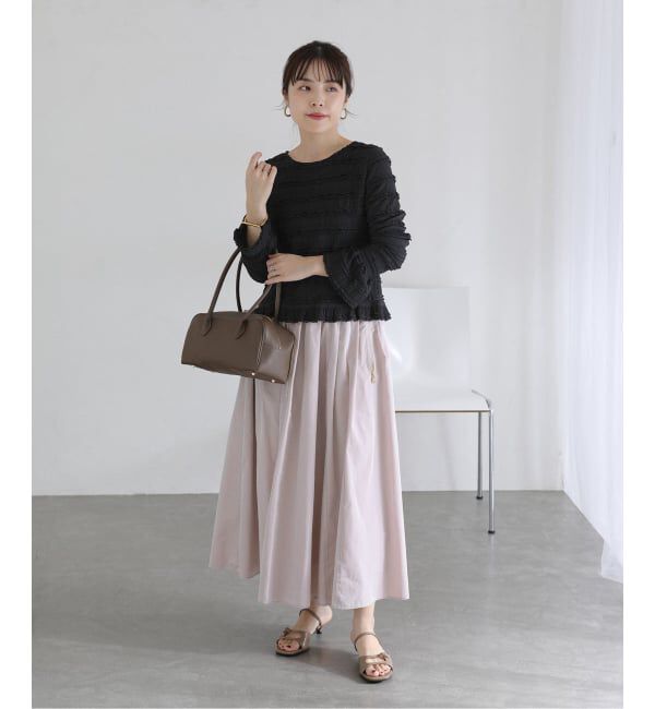  「【洗える】タフタジップポケットスカート」|スカート|