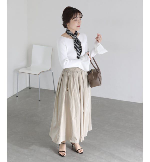  「【洗える】タフタジップポケットスカート」|スカート|