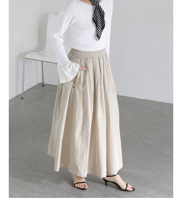  「【洗える】タフタジップポケットスカート」|スカート|