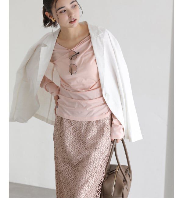  「【洗える】ラティスレーススカート」|スカート|