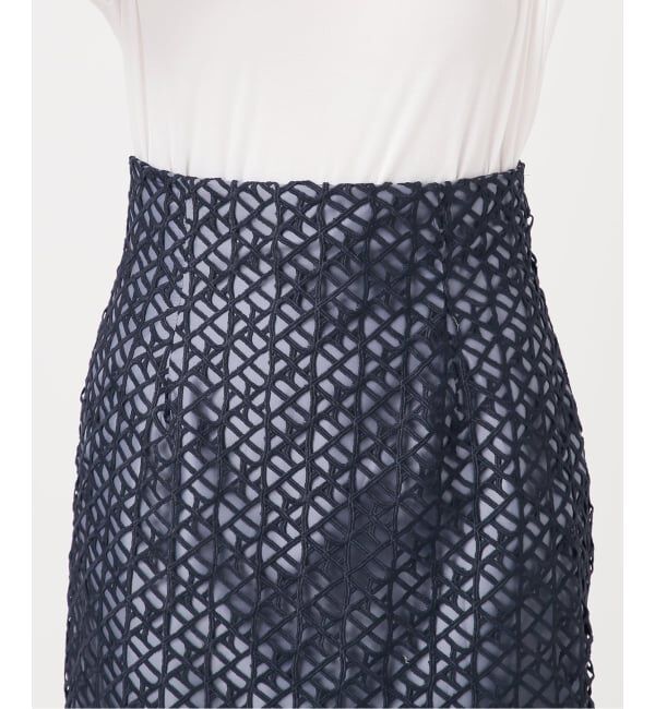  「【洗える】ラティスレーススカート」|スカート|