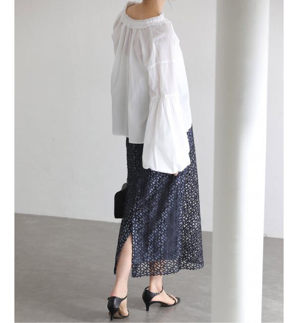  「【洗える】ラティスレーススカート」|スカート|