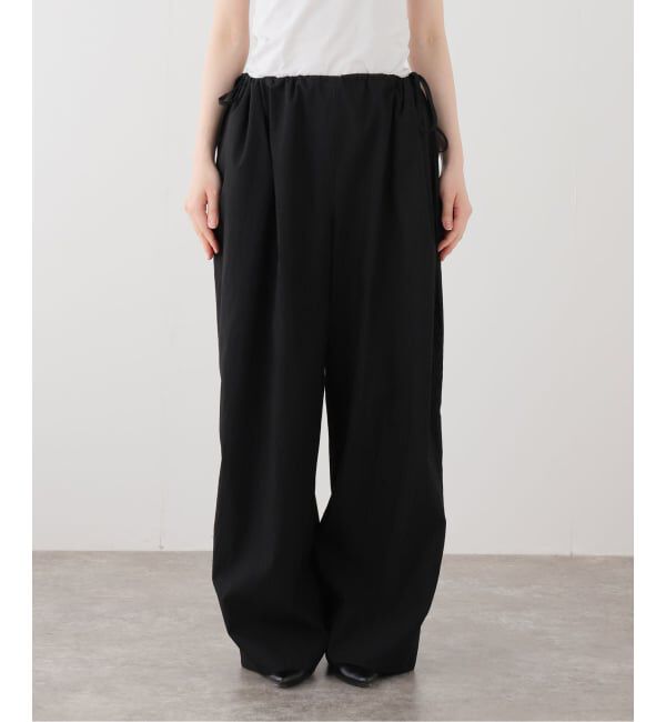  「le / ル サイドドロストリングワイドパンツ」|スラックス|