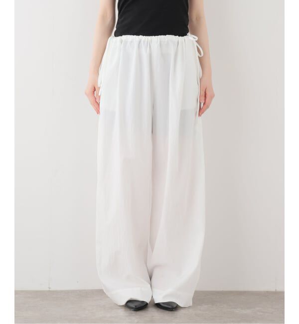  「le / ル サイドドロストリングワイドパンツ」|スラックス|