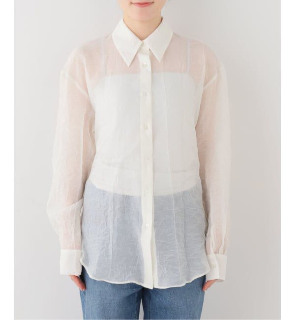  「【洗える】le / ル クリンクル シアーシャツ」|シャツ・ブラウス|