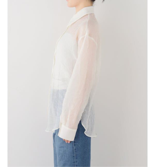  「【洗える】le / ル クリンクル シアーシャツ」|シャツ・ブラウス|