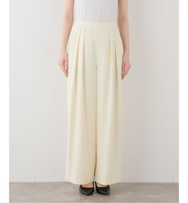  「【洗える】ツータックストレートパンツ」|スラックス|