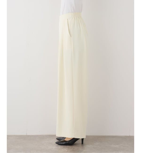  「【洗える】ツータックストレートパンツ」|スラックス|