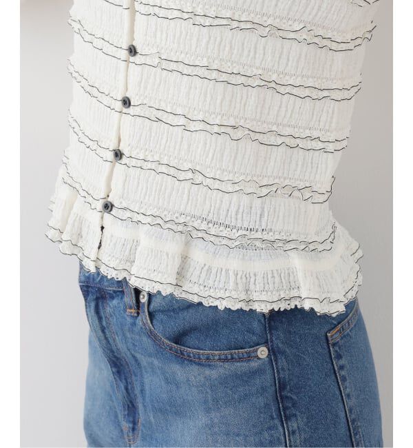  「≪追加≫【洗える】Mewl / ミュール ミニフリル2WAYカーデ」|カーディガン|