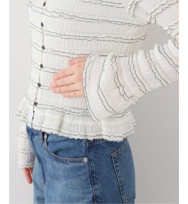  「≪追加≫【洗える】Mewl / ミュール ミニフリル2WAYカーデ」|カーディガン|