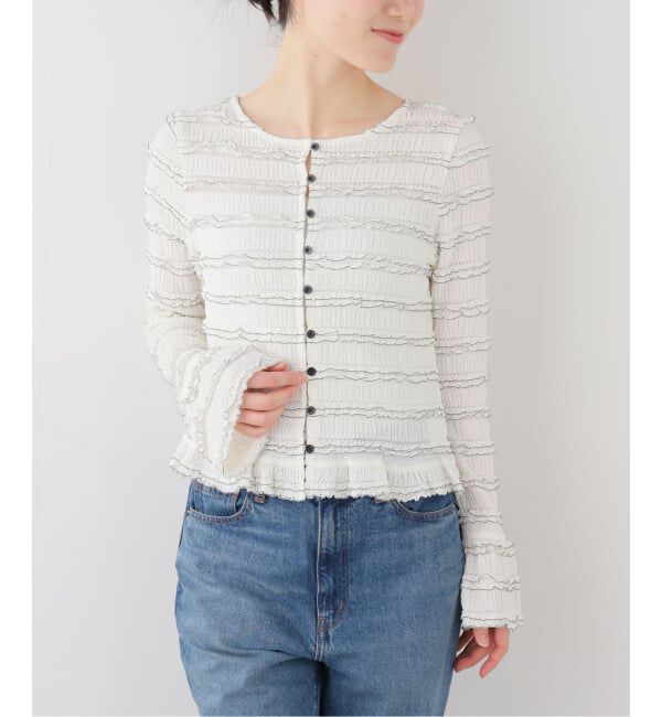  「≪追加≫【洗える】Mewl / ミュール ミニフリル2WAYカーデ」|カーディガン|