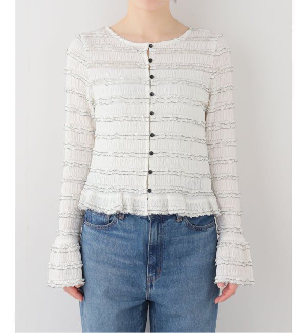  「≪追加≫【洗える】Mewl / ミュール ミニフリル2WAYカーデ」|カーディガン|