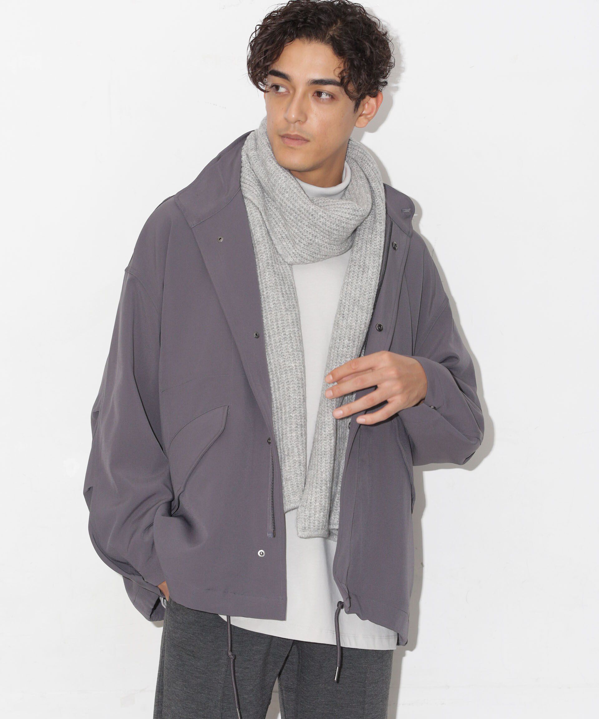 nano･universe「WEB限定 モヘヤライクワイドストール」|マフラー|